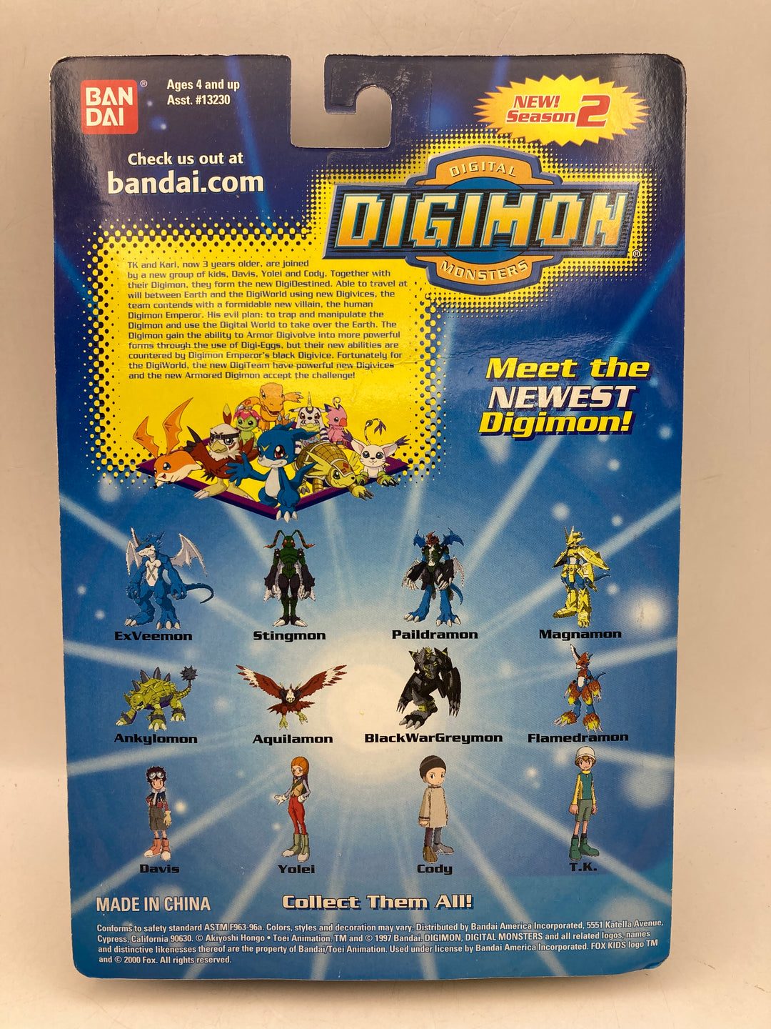 Shakkoumon 3" Digimon Action Feature Figure  2000 - Sealed