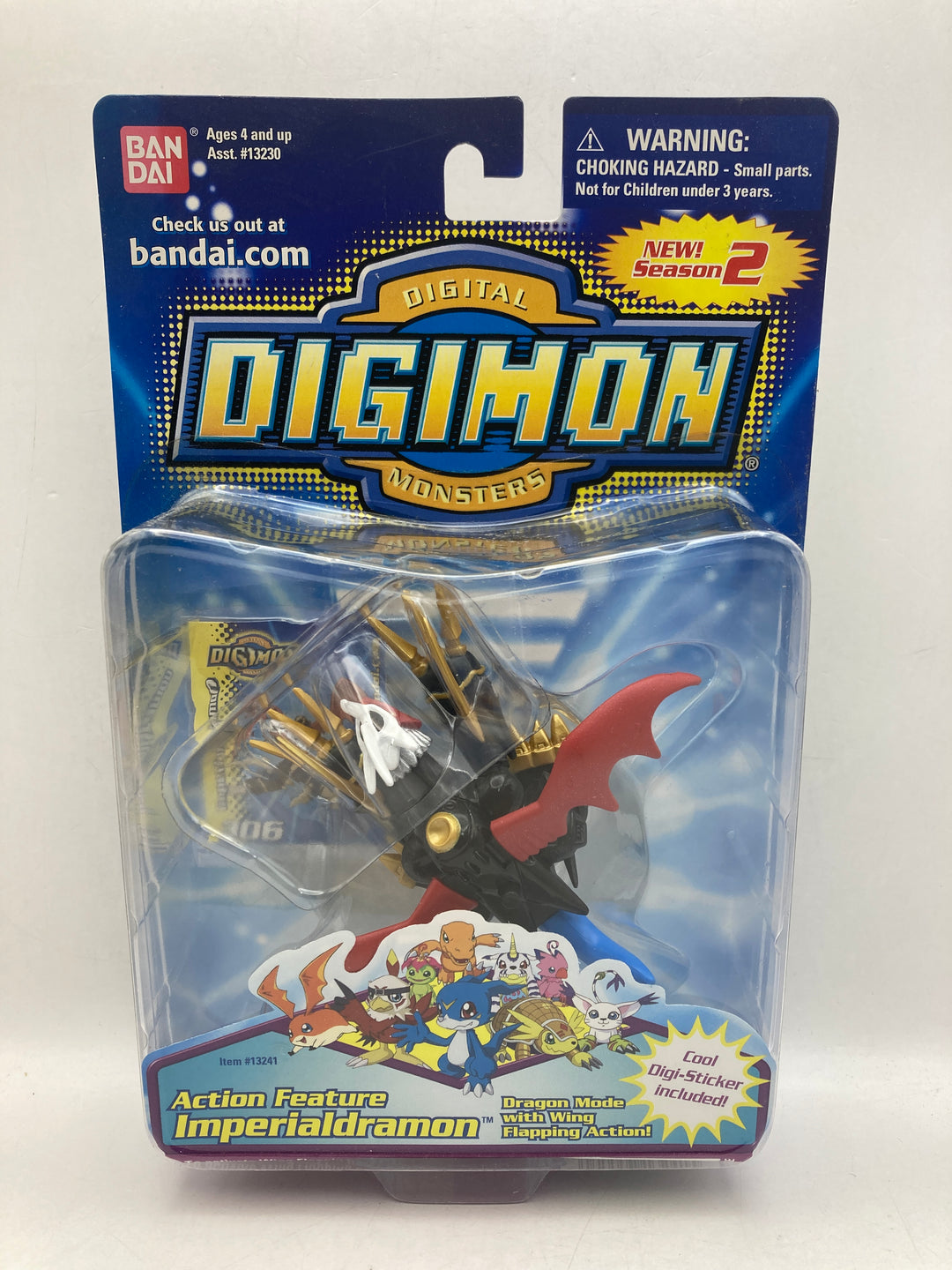 Imperialdramon  3" Digimon Action Feature Figure  2000 - Sealed
