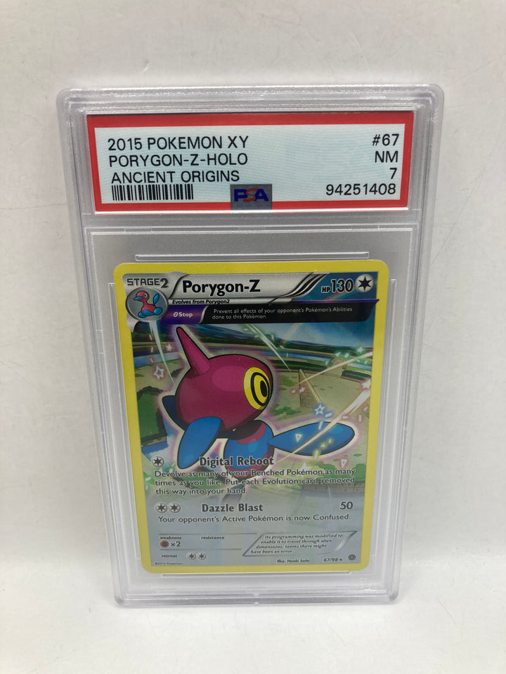 2015 Pokemon XY Porygon Z holo Ancient Origins #67 PSA 7