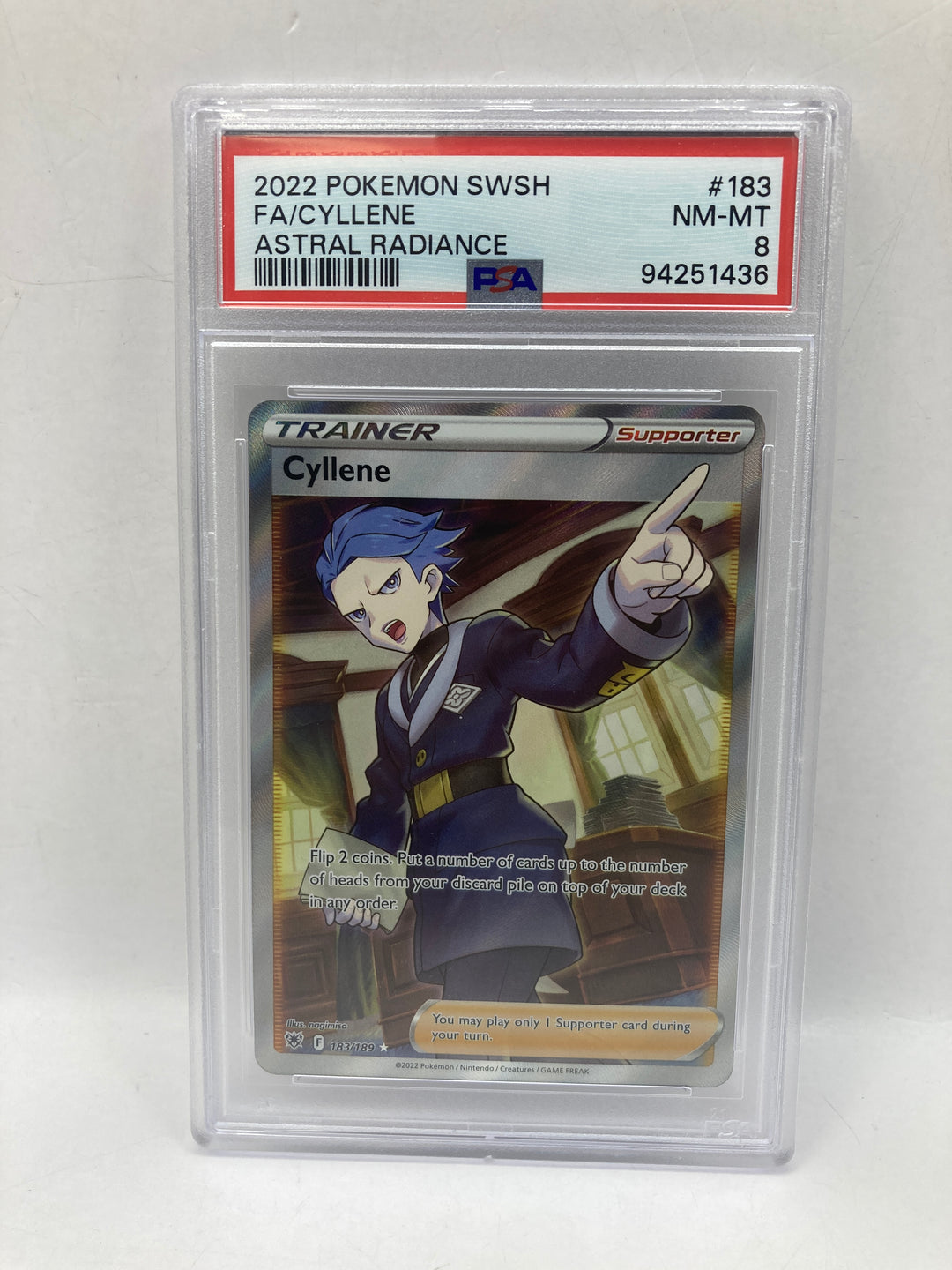 Pokemon 2022 SwSh Fa/Cyllene Astral Radiance #183 PSA 8