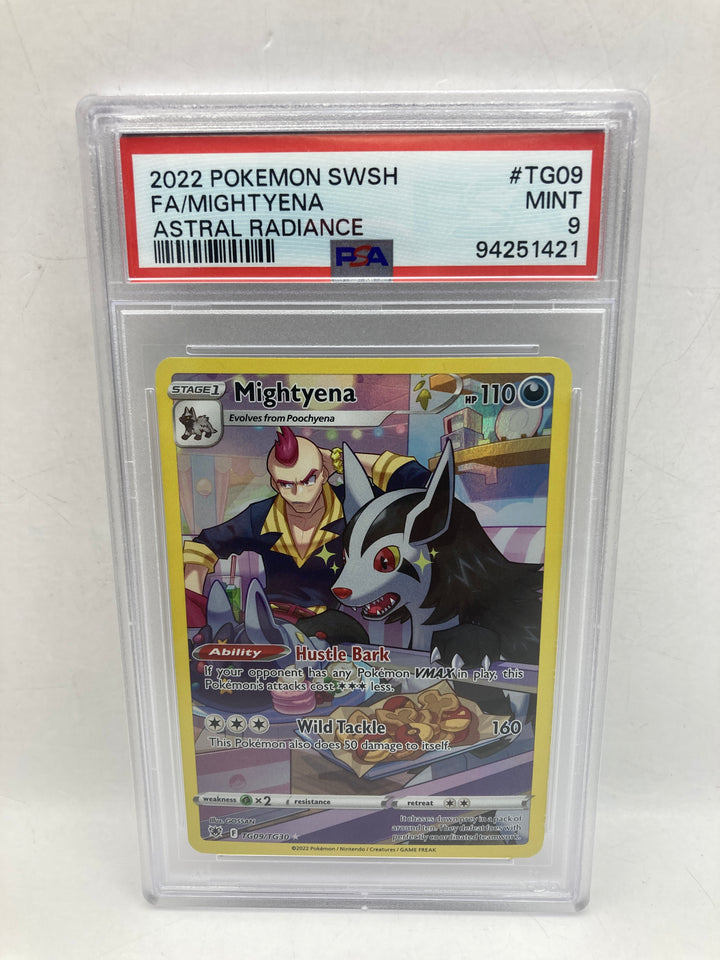 Pokemon 2022 SwSh FA Mightyena Astral Radiance #TG09 PSA 9