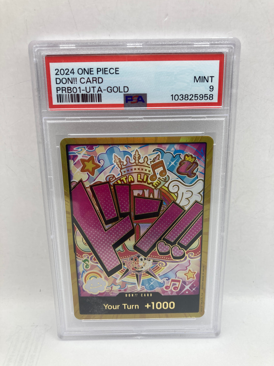 One Piece 2024 Don!! Card PRB01-UTA-Gold PSA 9