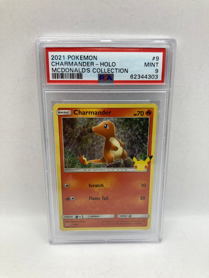 Pokemon 2021 Charmander Holo McDonald's Collection #9 PSA 9