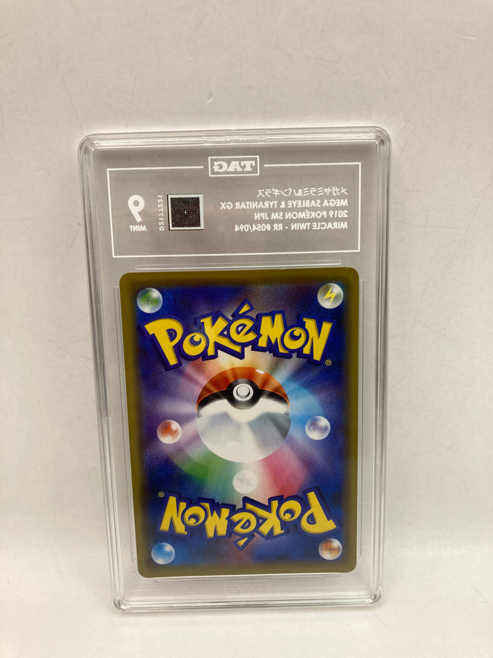 Pokemon 2019 Mega Sableye & Tyranitar GX SM Jpn Miracle Twin RR #054/094 TAG 9
