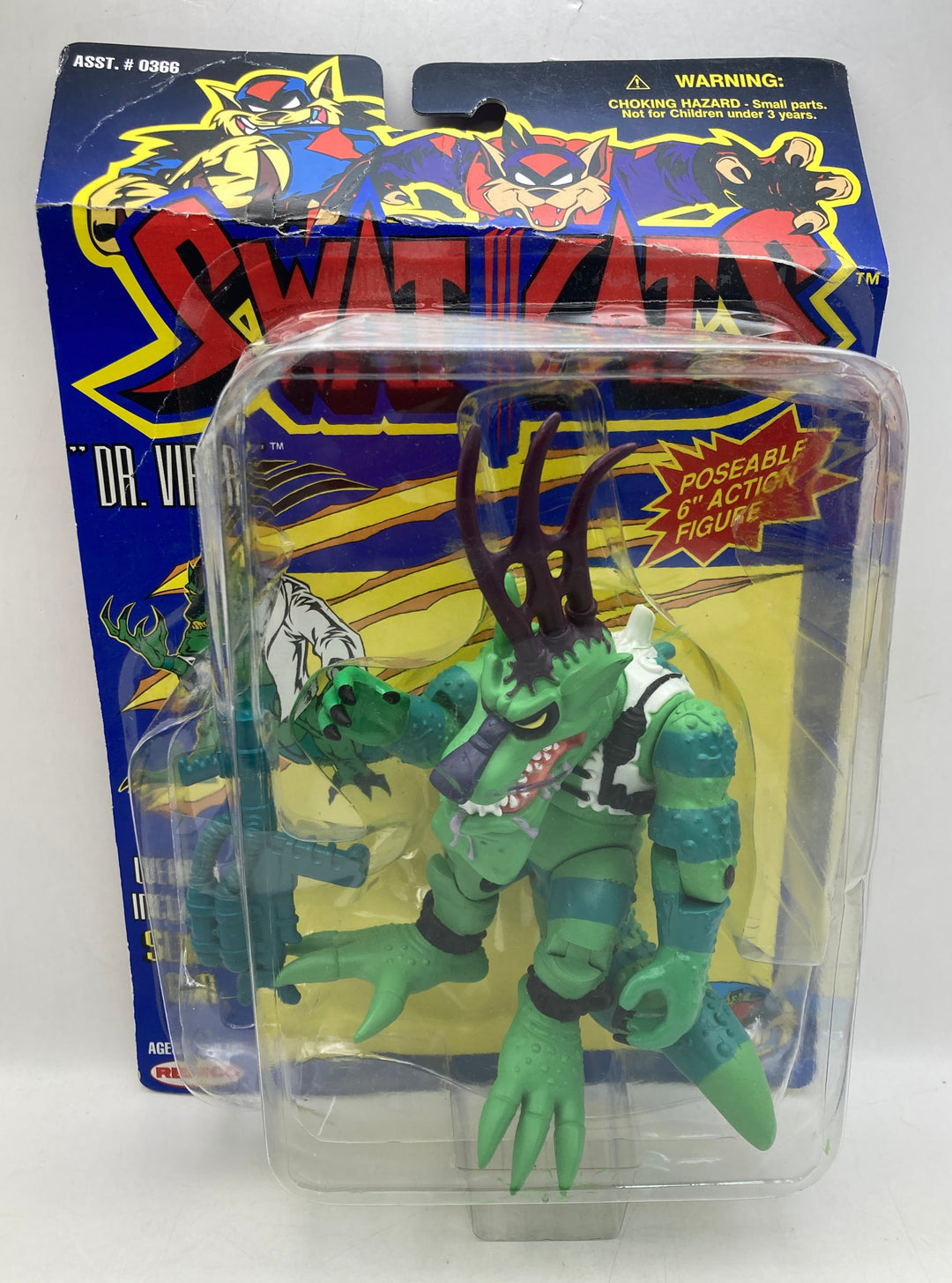 Swat Kats 1994 Dr. Viper Action Figure - Remco - Hanna Barbera