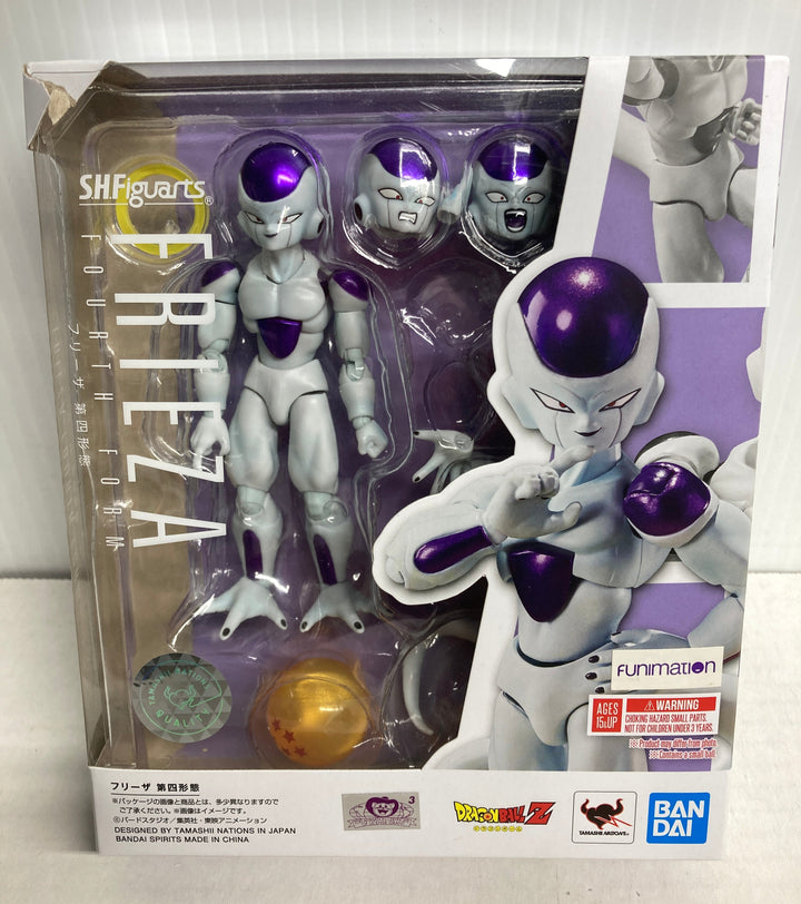 Frieza action figure packaging with branding on a white background