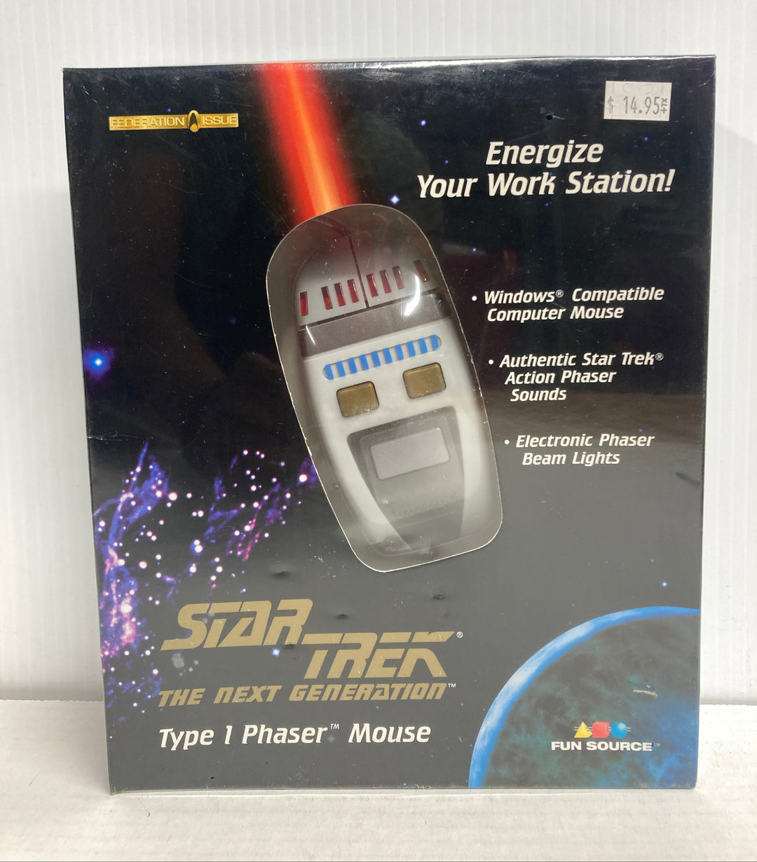 Star Trek The Next Generation TNG Type 1 Phaser Mouse for PC 1997 - Sealed