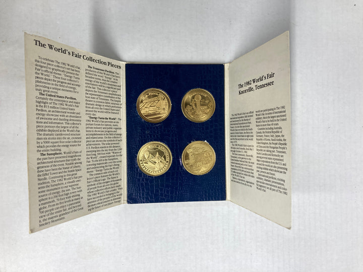 1982 World's Fair 4 Pc Coin Collector Set