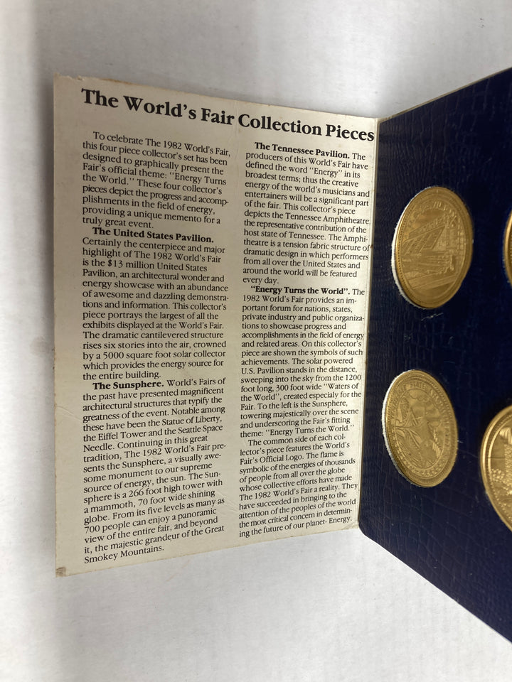 1982 World's Fair 4 Pc Coin Collector Set