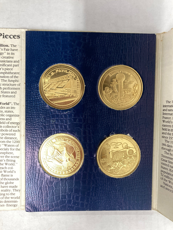 1982 World's Fair 4 Pc Coin Collector Set