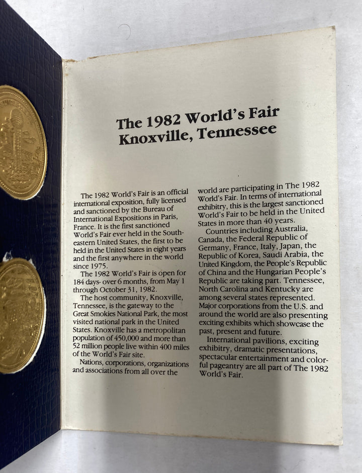 1982 World's Fair 4 Pc Coin Collector Set