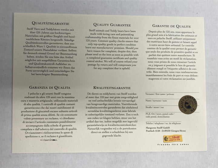 Steiff Lladro Angel Teddy Bear & Bell Ornament 676833 #304 of 2007