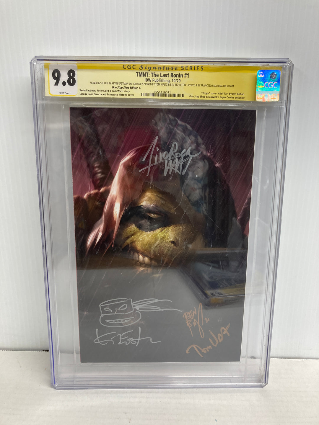 TMNT The Last Ronin #1 CGC Signature Series 9.8 Signed Kevin Eastman Tom Waltz Ben Bishop Francesco Mattina