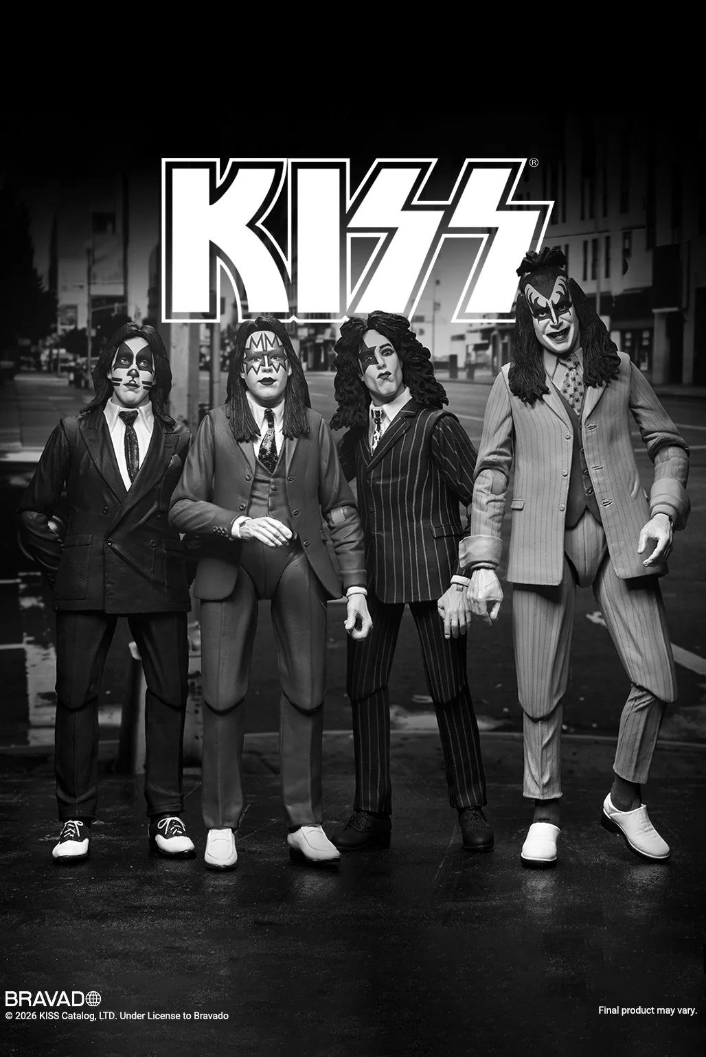 KISS - Dressed to Kill Album Cover 7" Scale Action Figure 4-Pack