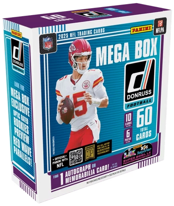 2025 Panini Donruss Football Mega Box (6 Ct)