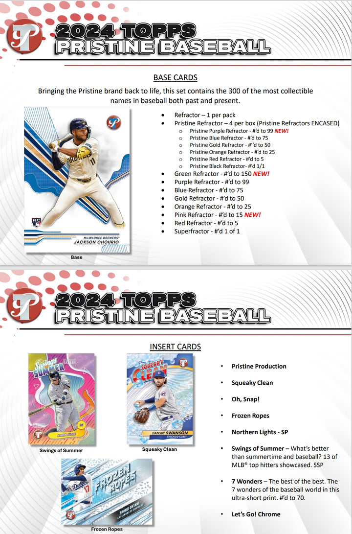 2024 Topps Pristine Baseball Hobby Box