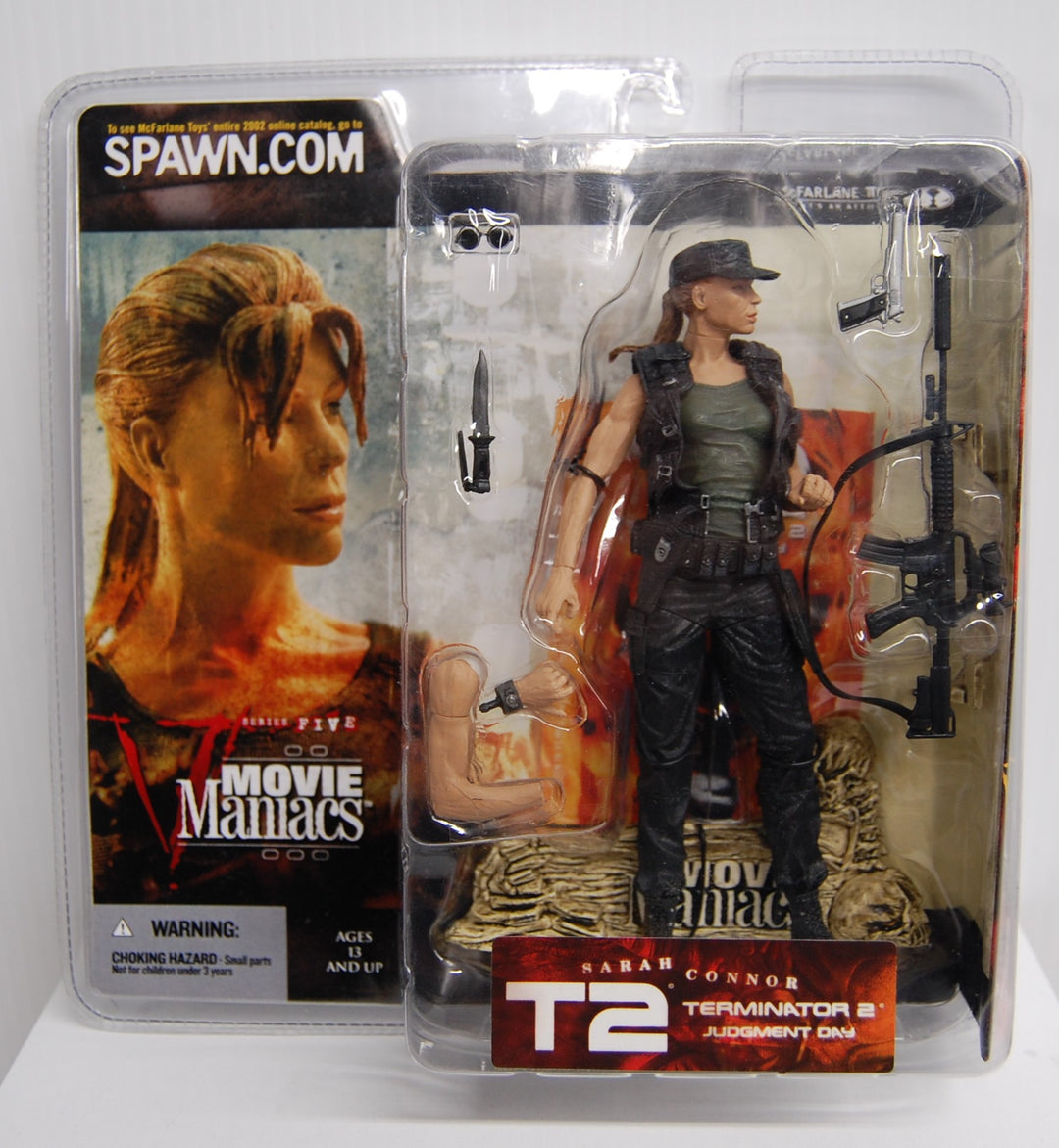 McFarlane Movie Maniacs Series 5 Terminator T2 Sarah Connor Figure Hat 2002