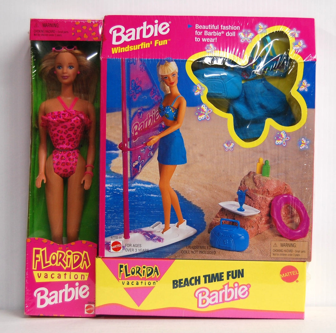 1998 Florida Vacation Barbie and Windsurfin Fun Playset