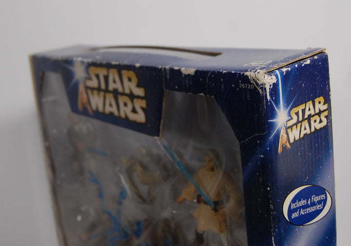 Star Wars: Attack of the Clones - Jedi Warriors 4-Pack Figures 2003 *Box Wear*