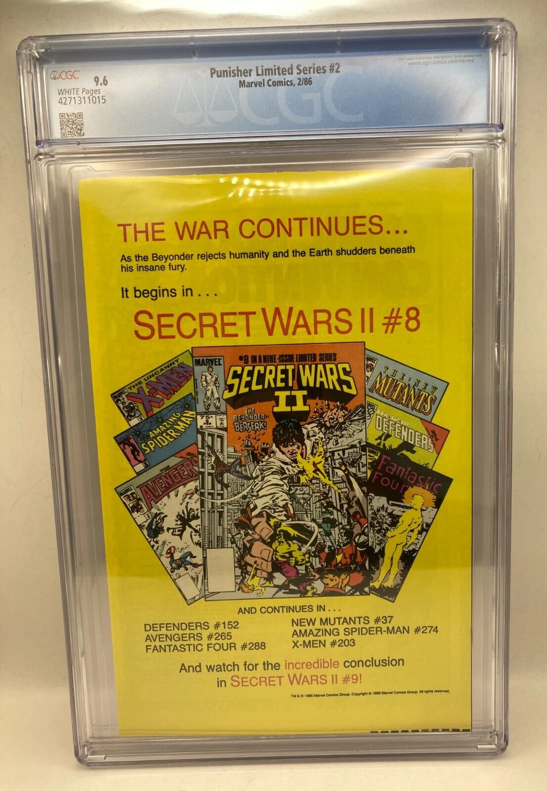 Punisher Limited Series #2 CGC 9.6