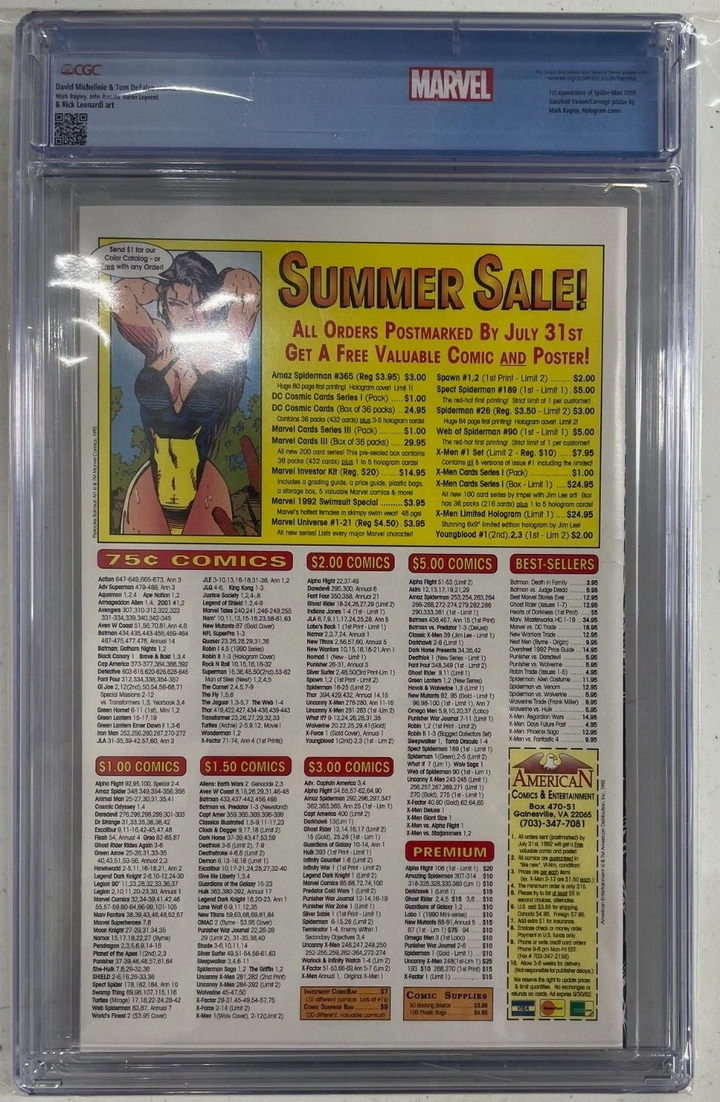 Amazing Spider-Man #365 CGC 9.6