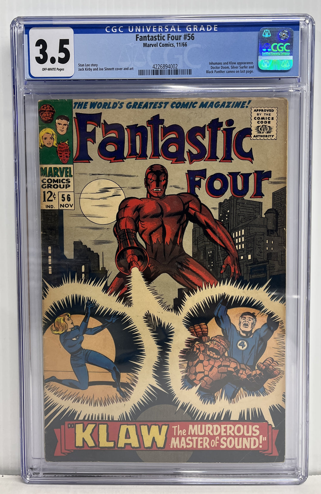 Fantastic Four #56 CGC 3.5