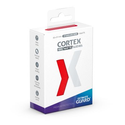 Ultimate Guard Card Sleeves: Cortex - Standard Red Matte (100 Ct)