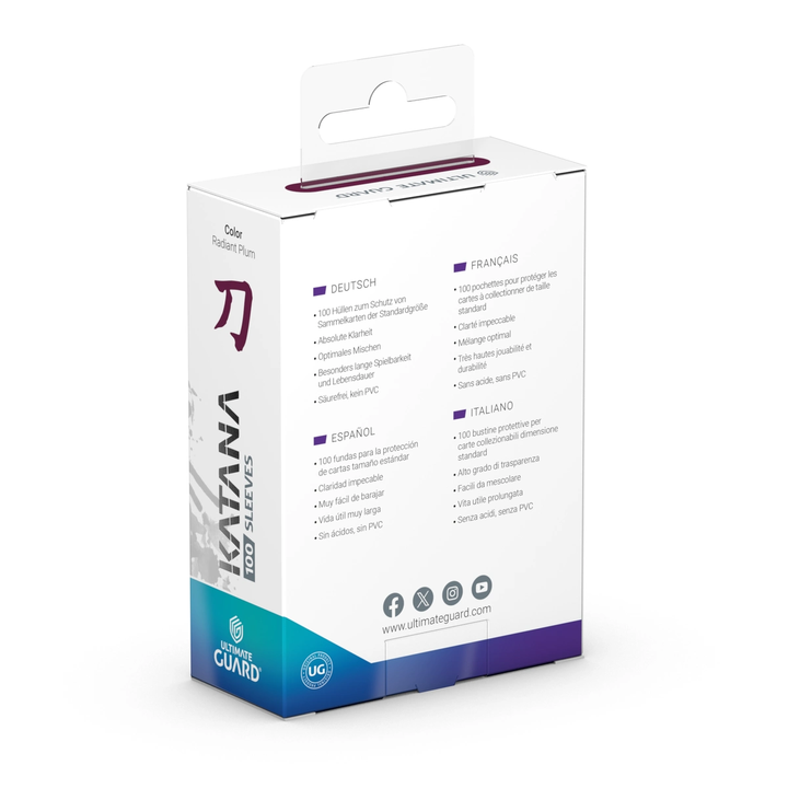 Ultimate Guard Katana Standard Card Sleeves - Radiant Plum (100 Ct)