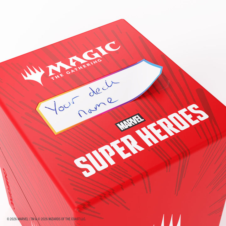 Magic: The Gathering: Marvel Super Heroes: Bastion 100+ XL Deck Box - Comic Burst Red