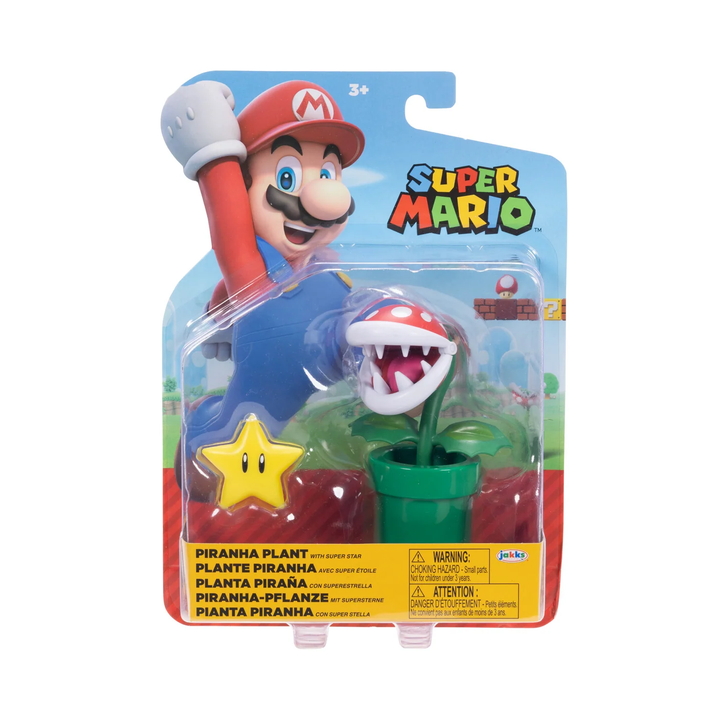 Super Mario Wave 40 Piranha Plant w/ Star 4in Figure