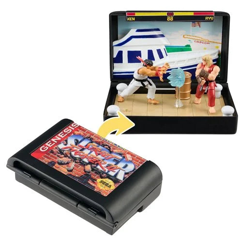 Console Heroes: Sega Genesis Street Fighter 2 Cartridge Diorama Playset