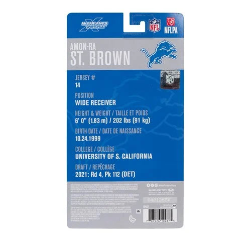 NFL McFarlane SportsPicks Wave 1 Detroit Lions Amon-Ra St. Brown 6-Inch Action Figure
