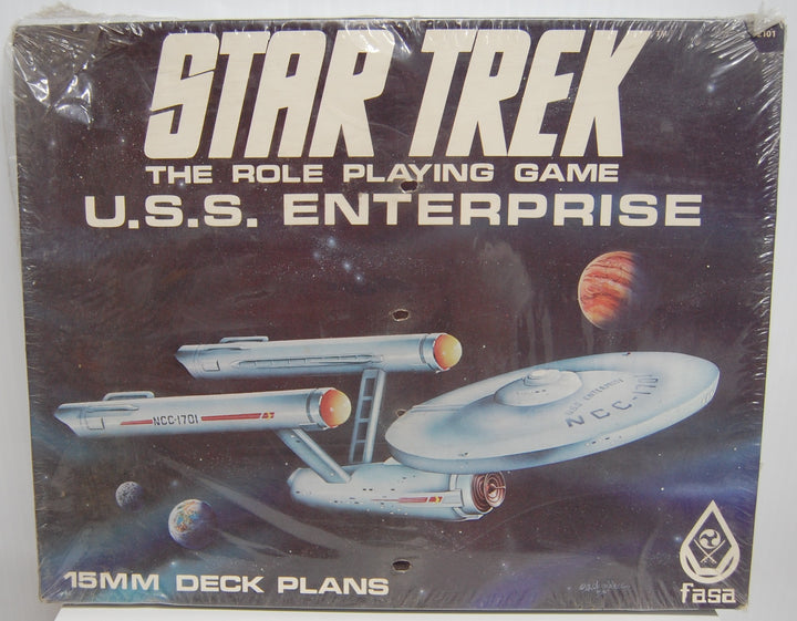 Star Trek RPG U.S.S. Enterprise 15MM Deck Plans FASA No. 2101 (Box Wear)