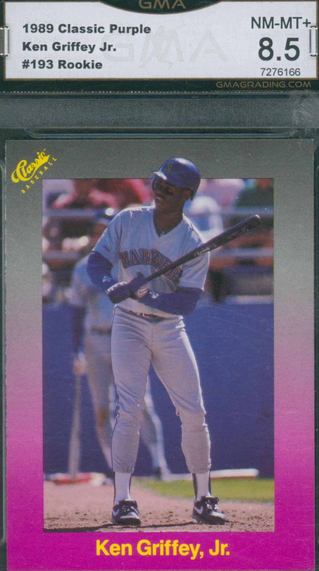 1989 Classic Purple Baseball Ken Griffey Jr. #193 GMA 8.5
