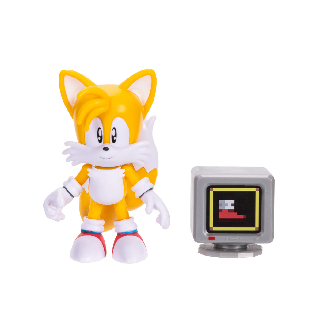 Sonic The Hedgehog Wave 20 4in Classic Tails with Item Box Figure