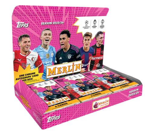 2023-2024 Topps Merlin UCC Soccer Hobby Box (18 Ct)