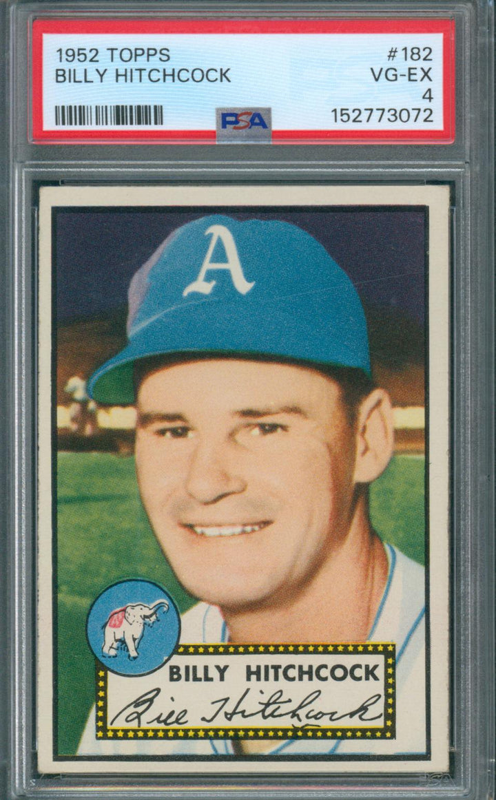 1952 Topps Baseball Billy Hitchcock #182 PSA 4 VG-EX