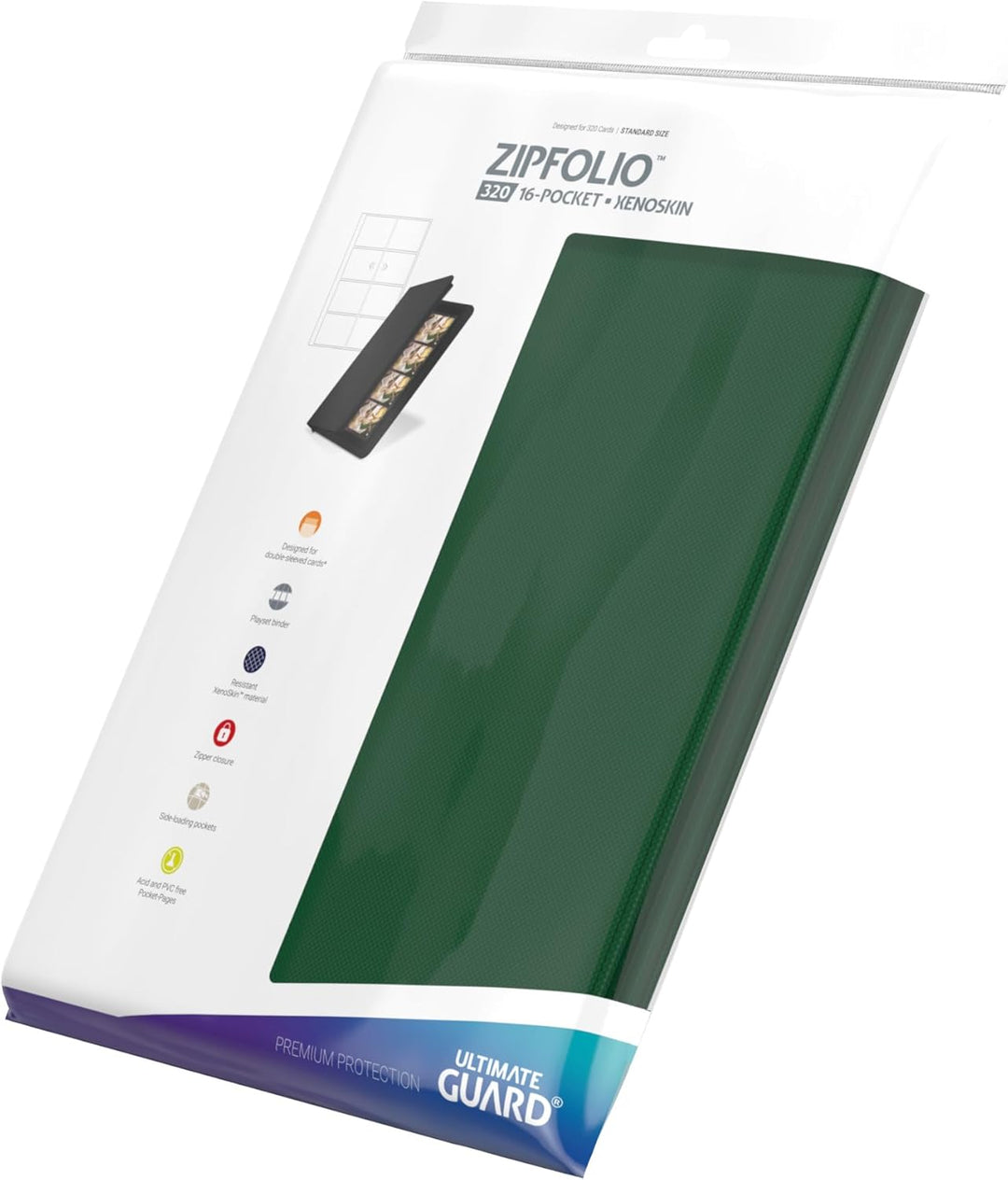 Ultimate Guard Zipfolio - 16-Pocket - Xenoskin Green