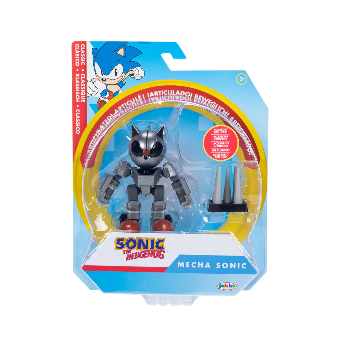 Sonic The Hedgehog Wave 19 Classic Mecha Sonic with Spike Trap 4in Figure