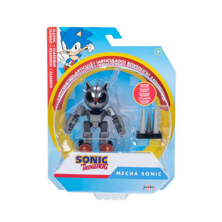 Sonic The Hedgehog Wave 19 Classic Mecha Sonic with Spike Trap 4in Figure