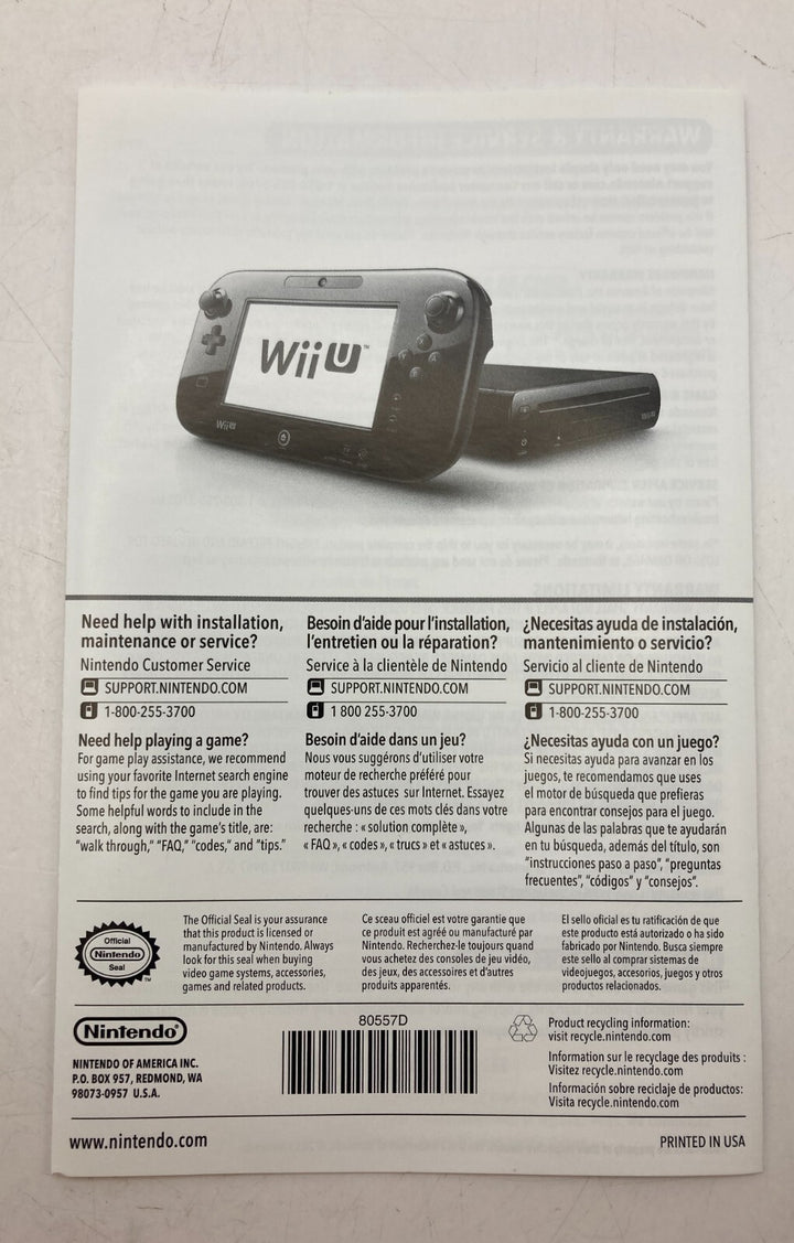 Legend of Zelda - Breath of the Wild - Nintendo Wii U Game - TESTED & WORKING