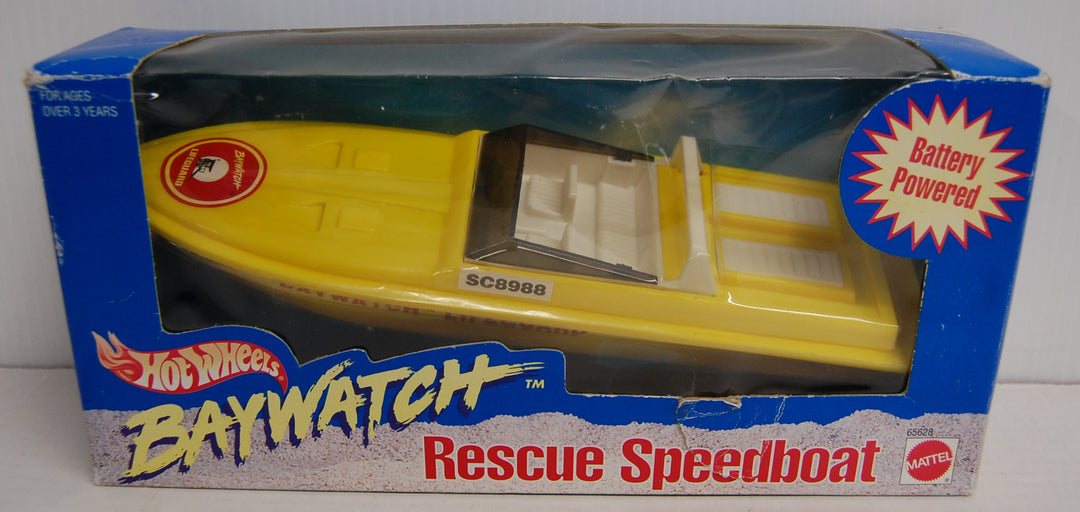 Hot Wheels Baywatch (Battery Powered) Rescue Speedboat #65628 Mattel 1995