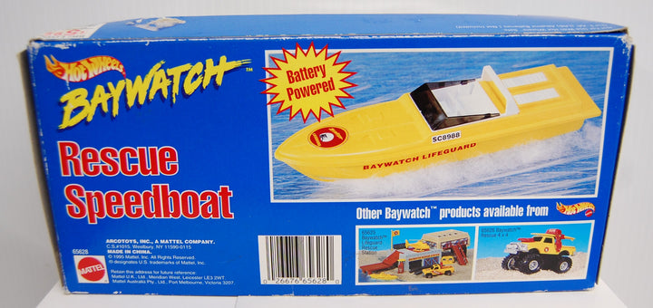 Hot Wheels Baywatch (Battery Powered) Rescue Speedboat #65628 Mattel 1995