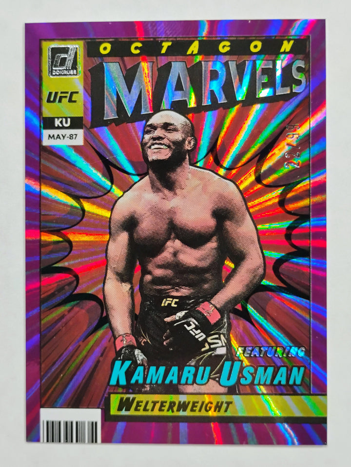 2022 Panini Donruss UFC Kamaru Usman Octagon Marvels # 12 /99