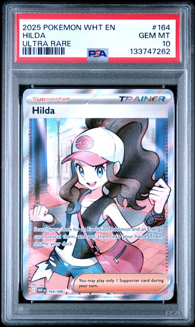 Pokemon 2025 Wht En-White Flare #164 Hilda Ultra Rare PSA 10