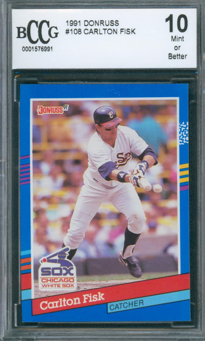 1991 Donruss Baseball Carlton Fisk #108 BCCG 10