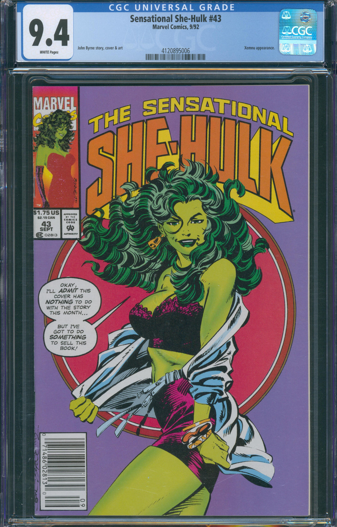 Sensational She-Hulk #43 CGC 9.4