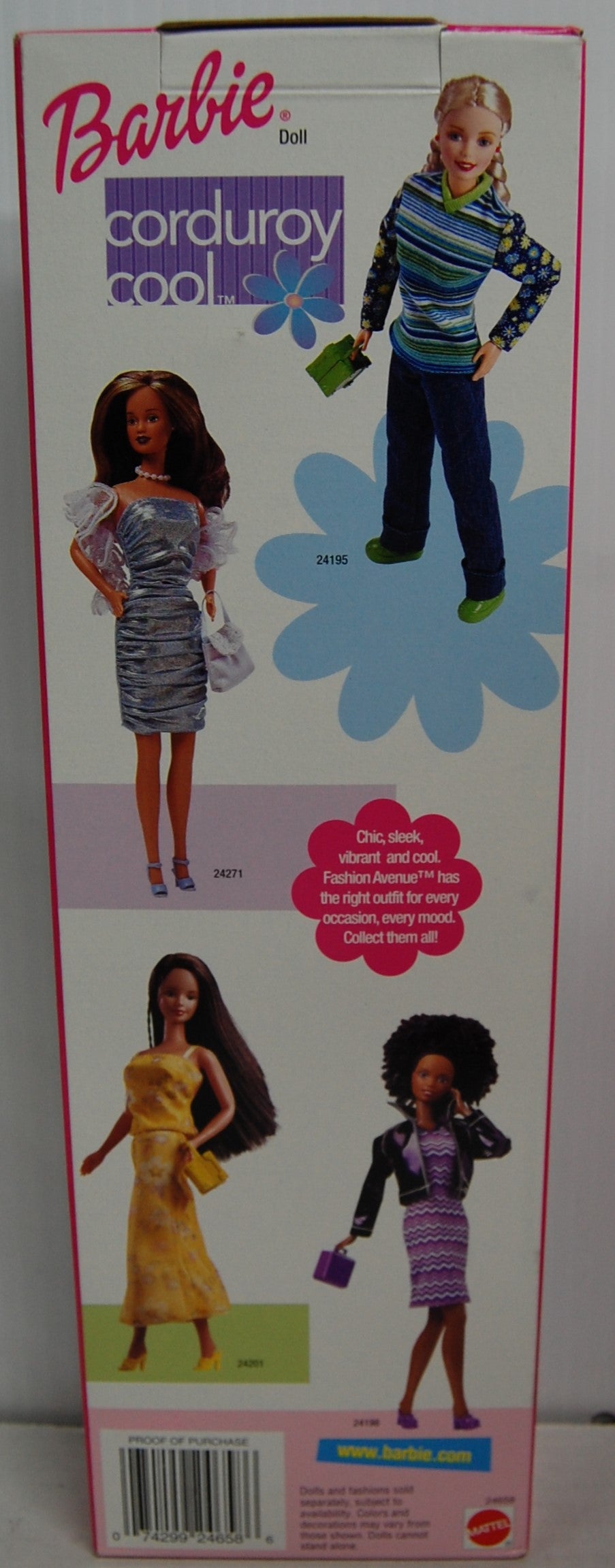 1999 Corduroy Cool Barbie Doll #24658 Blue