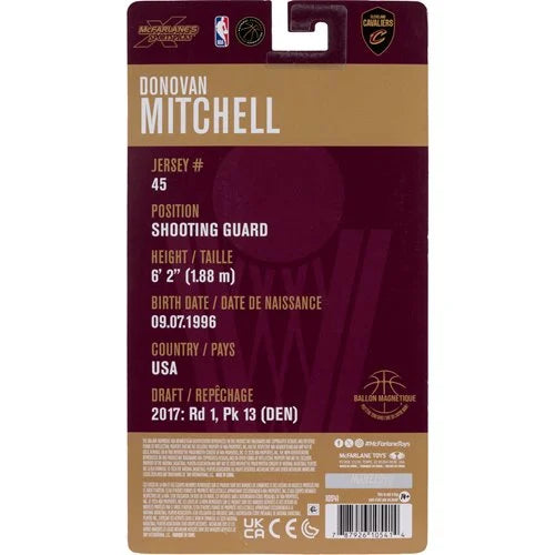 NBA McFarlane SportsPicks Wave 1 Cleveland Cavaliers Donovan Mitchell 6-Inch Action Figure
