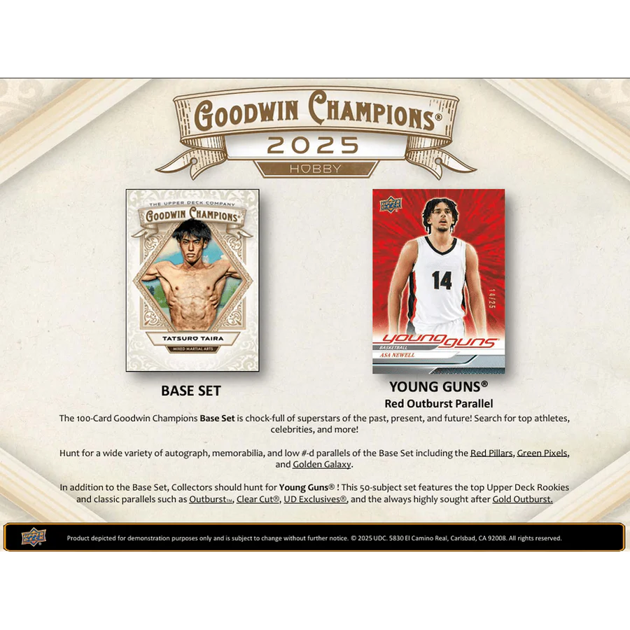 2025 Upper Deck Goodwin Champions Hobby Box (15 Ct)